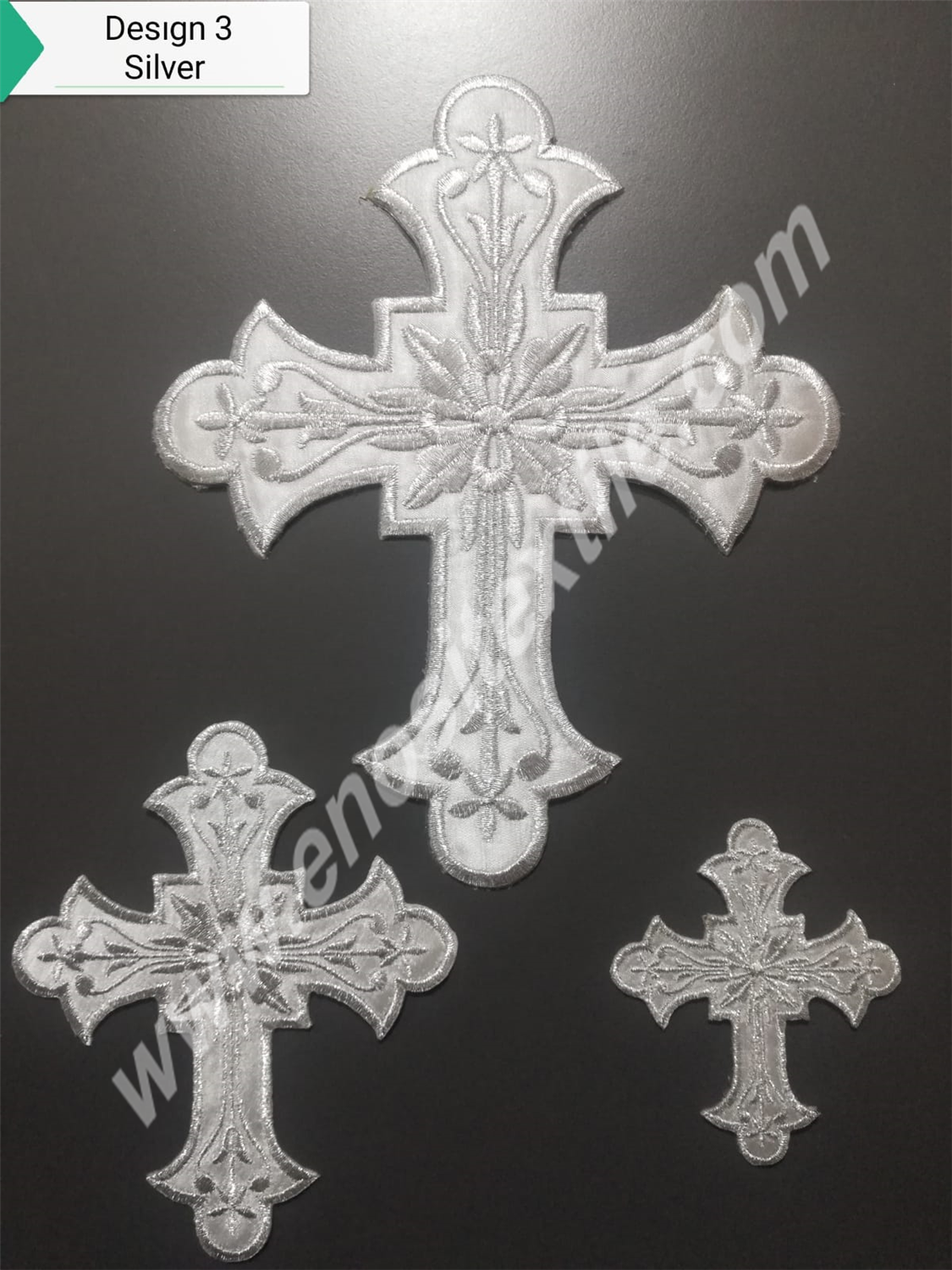 CROSS 3 White-Silver Cross Set